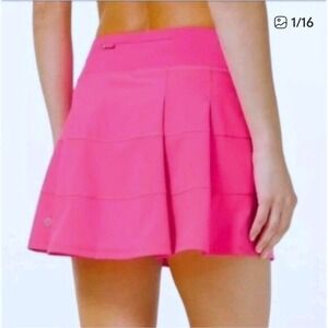 Lululemon Pace Rival Skirt Skort Sz 4 Tall Pink Pickleball Tennis Golf Run